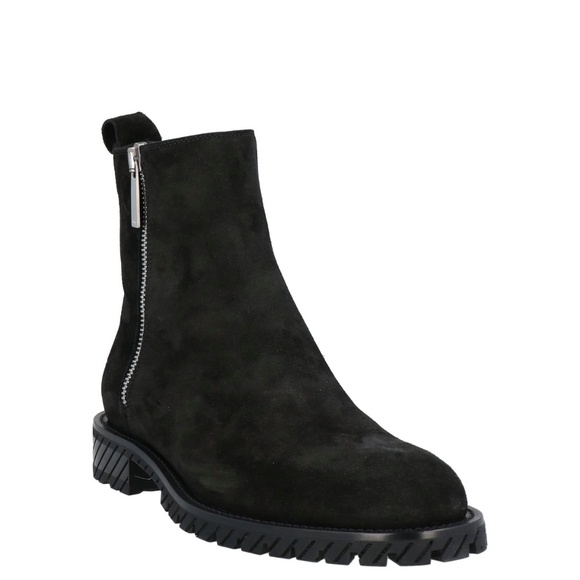 Off-White Ankle Boots Men Suede Black